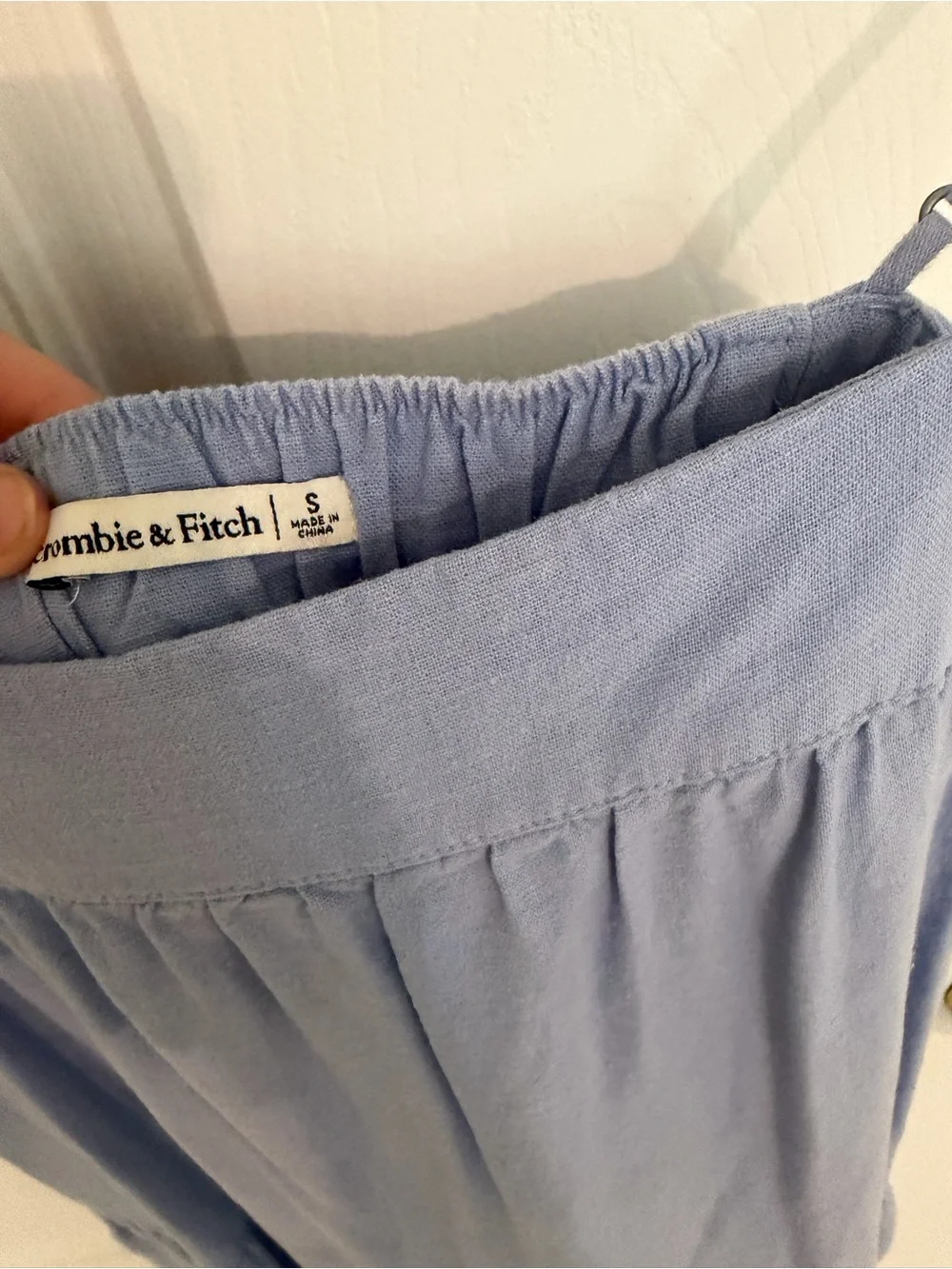 Abercrombie & Fitch Light Blue Spaghetti-Strap Maxi Dress